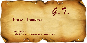 Ganz Tamara névjegykártya